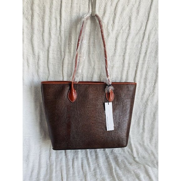 NWT Dooney & Bourke Embossed Lizard Tote - Chestnut BLIZD 1964 CSTN - Picture 6 of 10